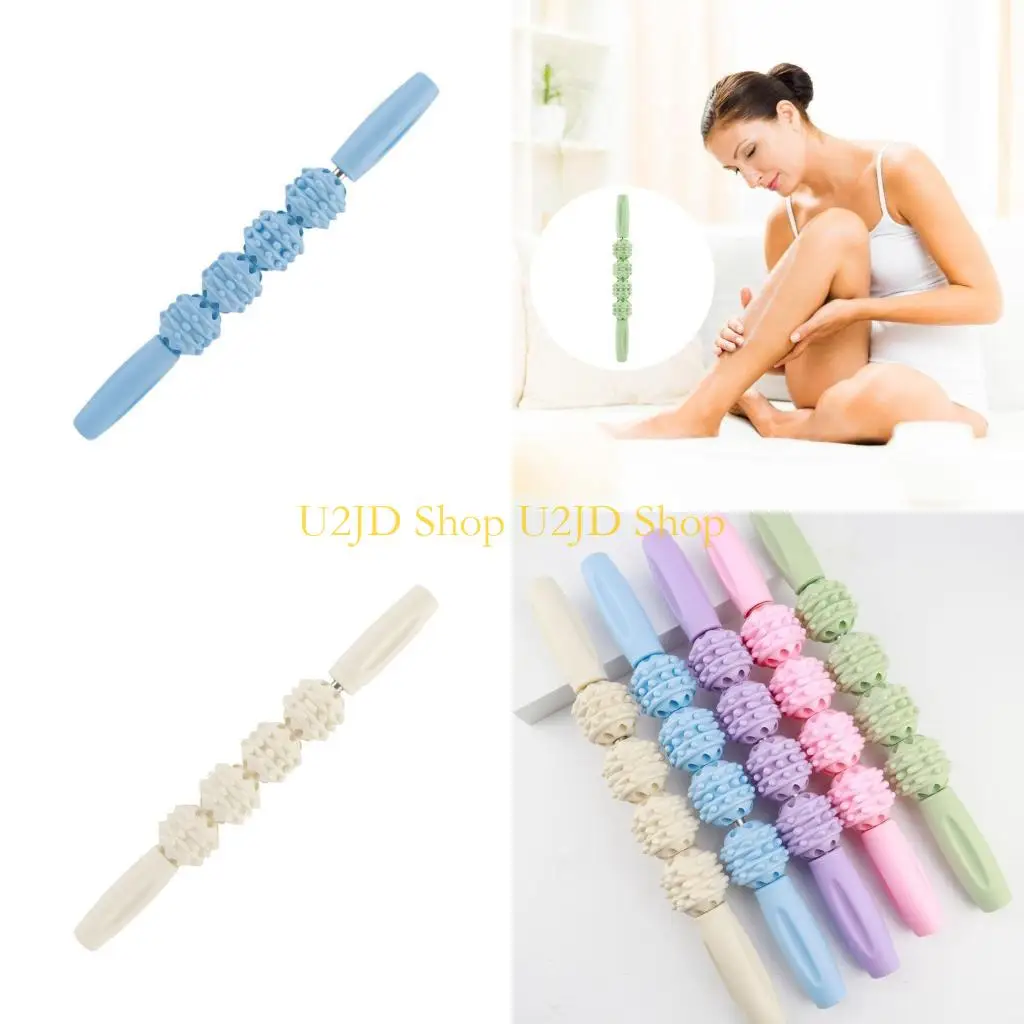 

U2JD Практичный ролик для мышц, ручной массажный инструмент для восстановления фитнеса с остроконечным шариковым массажером для