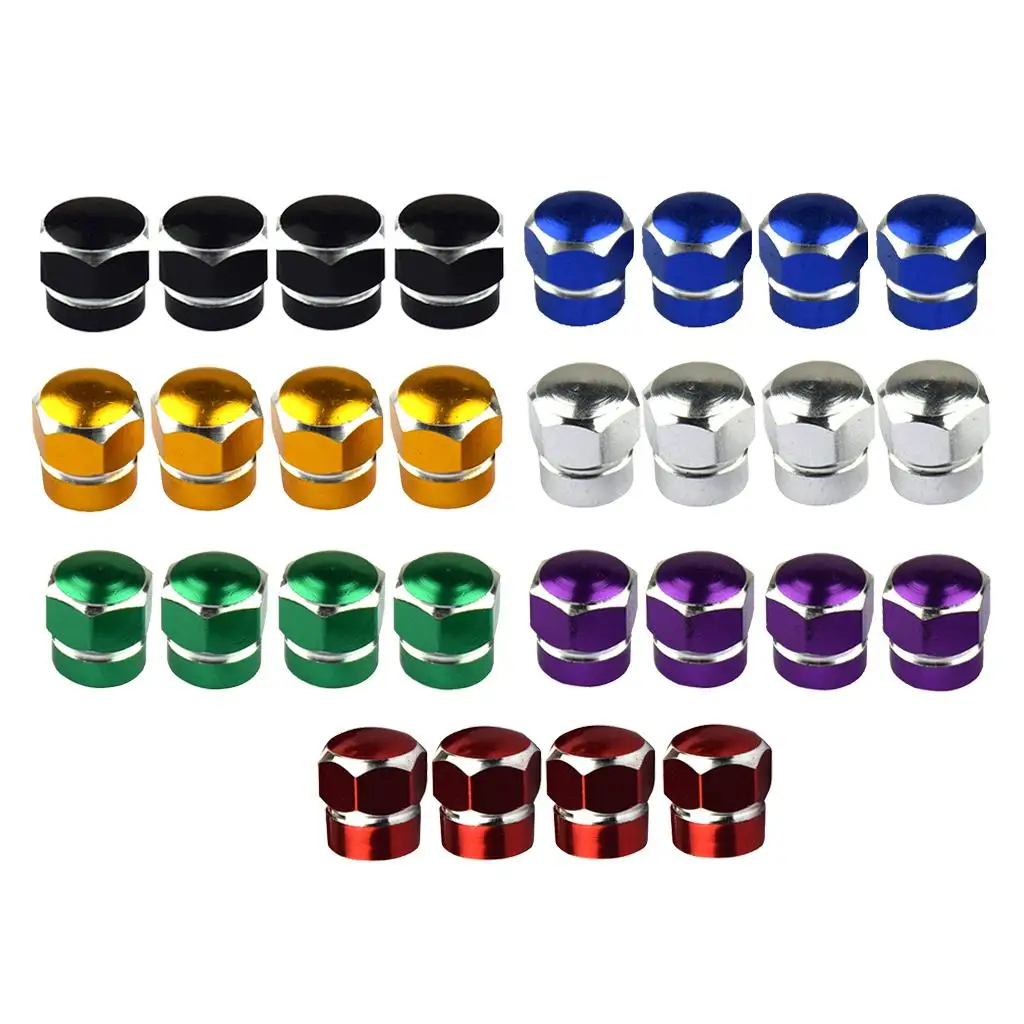 АЛЮМИНИЕВЫЕ ЗАМЕНА HEXAGON WHEEL TIRE RIM VALVE STEM CAPS Универсальные для большинства автомобилей/автомобилей/грузовиков/пикапов