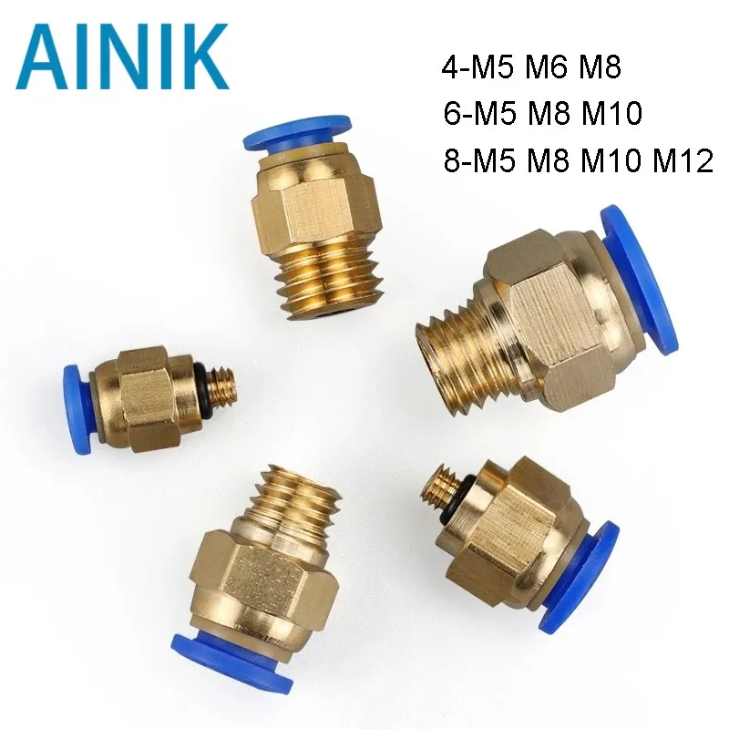 

Быстроразъемный пневматический Фиттинг для ПК, m12X1.75- M5 M6 M8 M10 M12 M14 M16 M20 Метрическая наружная резьба, ввод воздушной трубы