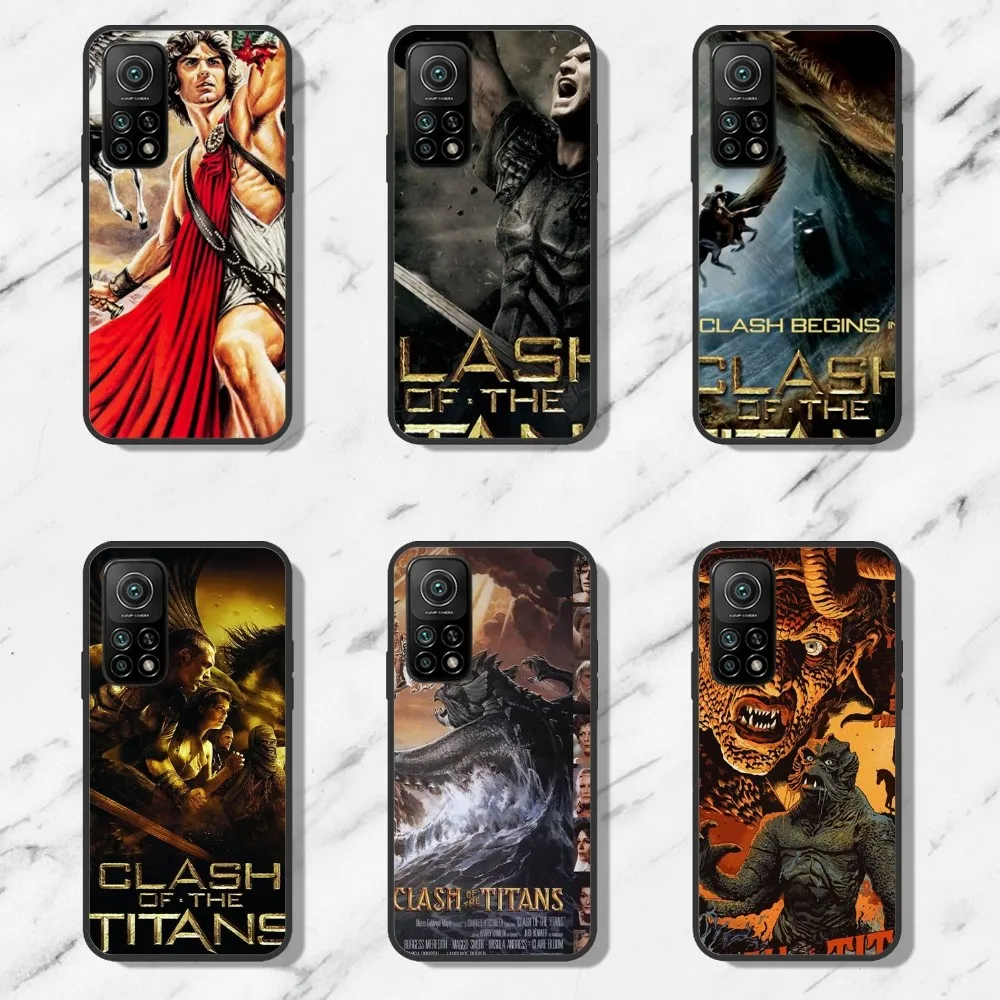 C-Clash of the T-Titans Phone Case For Xiaomi 12U 12pro Redmi 6 6A 7 7A K40pro Note8 Note9 Black Shell