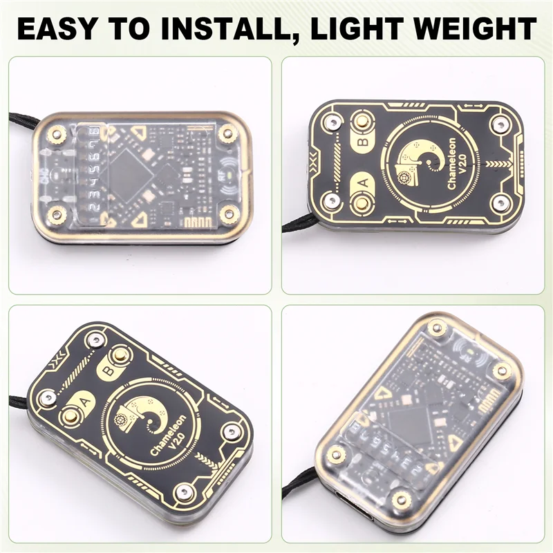 

B04C-Restart RFID Smart Chip Reader Emulator Chameleon V2.0 125Khz 13.56Mhz Card Decode NFC Duplicator Chameleon Ultra