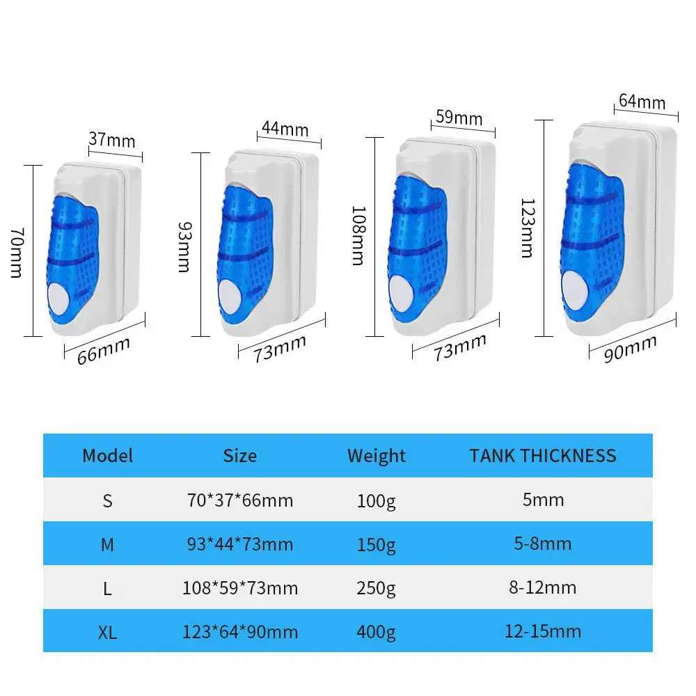 Fish Tank Magnetic Brush Aquarium Cleaning Wipe Strong Fish Tank Brush Fish Tank Inside And Outside Cleaning