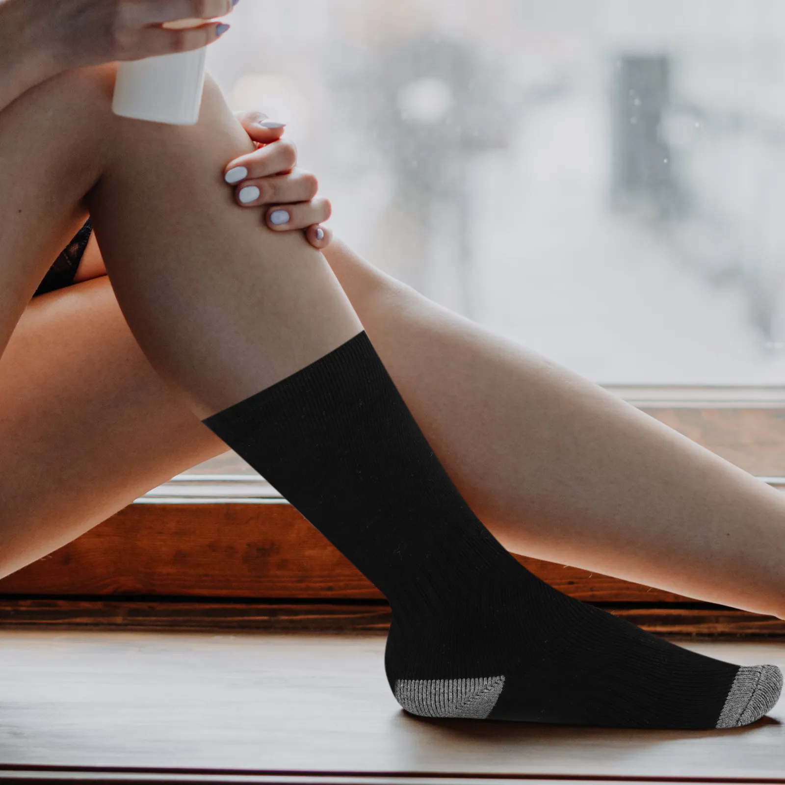 

1Set Heated Socks USB Electric Warming Thermal Stocking Warm Feet Outdoor Winter Skiing Comfortable Sock Heating Socks