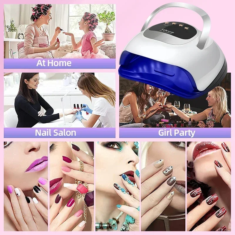 新型320Wネイルドライヤーランプ、72個のLED UV/LEDライト、スマートセンサー搭載、速乾ネイルドライヤーランプ、マニキュア・ペディキュアサロンツール