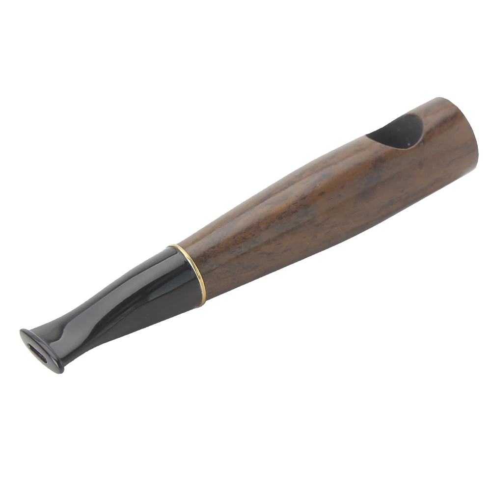 JIBILL Ebony handmade portable straight tobacco pipe 8mm filter element tobacco accessories cigar accessories handmade wood pipe