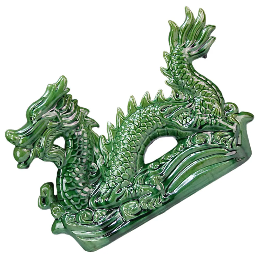 Vintage Ceramic Dragon Statue Table Decor Chinese Mascot Festival Gift Dragon Statue Chinese Decorations Office Decor