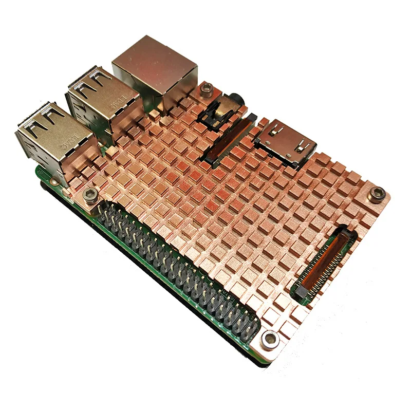 Raspberry Pi 3B Pure Copper Heatsink Shell Case, 3rd Gen Raspberry Pi 3B Copper Cooling Enclosure