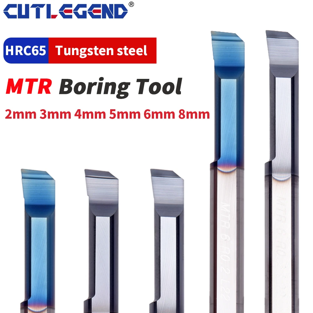 Carbide Boring Bar Mtr Mtl Miniatura Ferramenta Turing Interna Copiar Pequeno Furo Cortador de Torno Sólido Mtr6 Mtr8 Mtr4 Mtr5 R0.2 L22