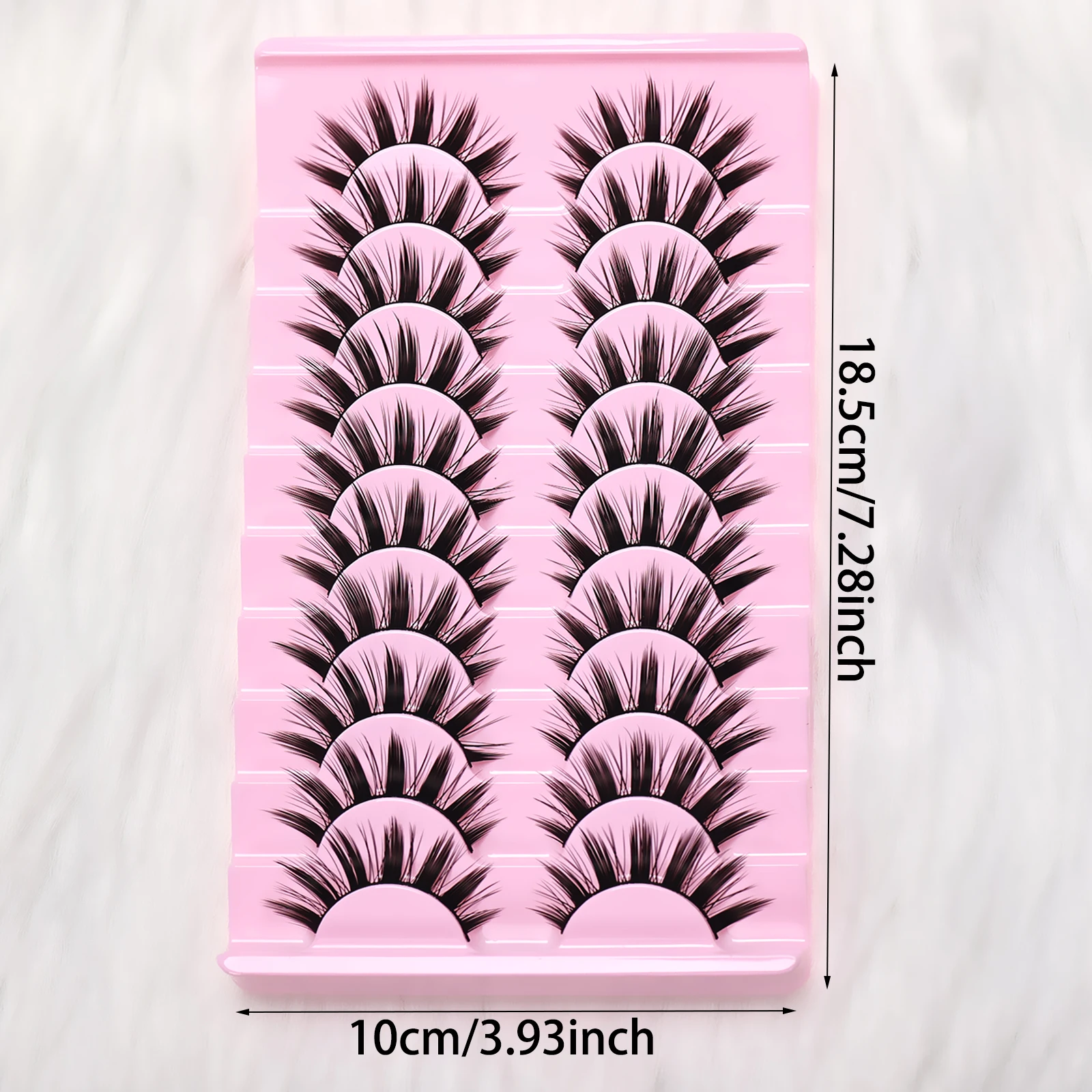 10 أزواج من رموش الرسوم المتحركة المزيفة، قابلة لإعادة الاستخدام وناعمة وخفيفة الوزن وسهلة الاستخدام للمبتدئين في المكياج اليومي/الحفلة/المواعدة