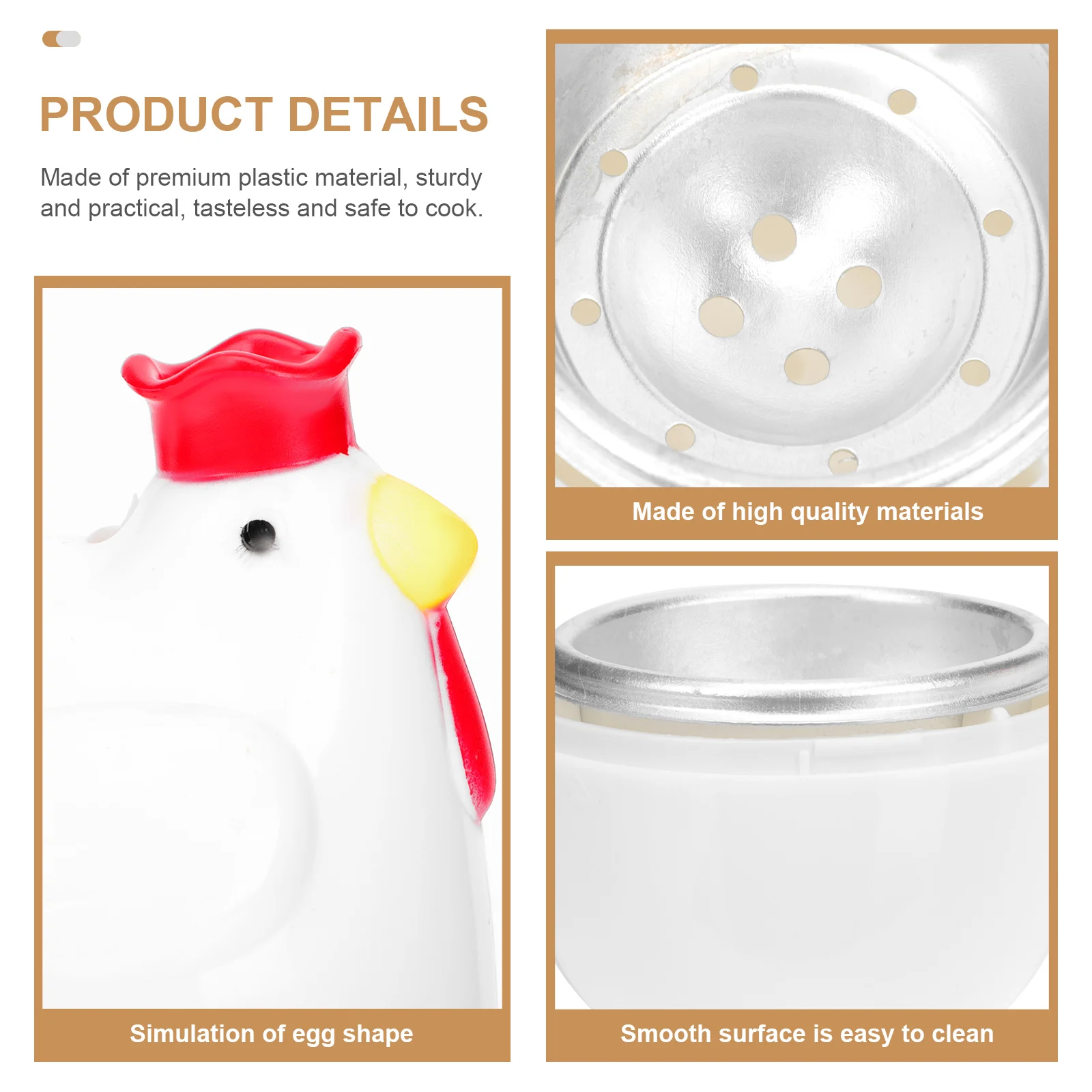 

2Pcs Creative Chick Shaped Egg Steamer Microwave Oven Egg Poacher Moisture Retaining Healthy Convenient Breakfast Cooking Tool