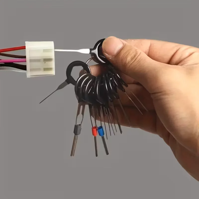 11pcs Car Plug Circuit Board Harness Terminal Disassembly Tool, Car Electrical Wiring Crimping Pin Extraction Kit
