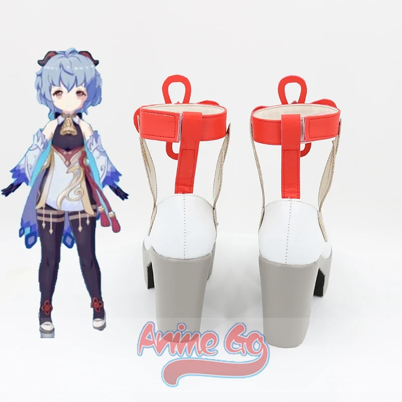 Game Genshin Impact Ganyu Cosplay Shoes High Heels mp006336