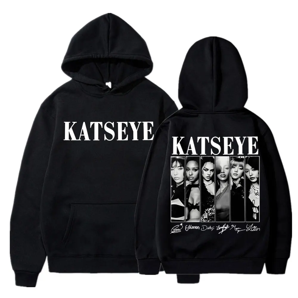 

Толстовки с принтом Limted Kpop Katseye, винтажные модные толстовки с капюшоном для мужчин и женщин Y2k, флисовый спортивный костюм большого размера, уличная одежда, подарки для фанатов