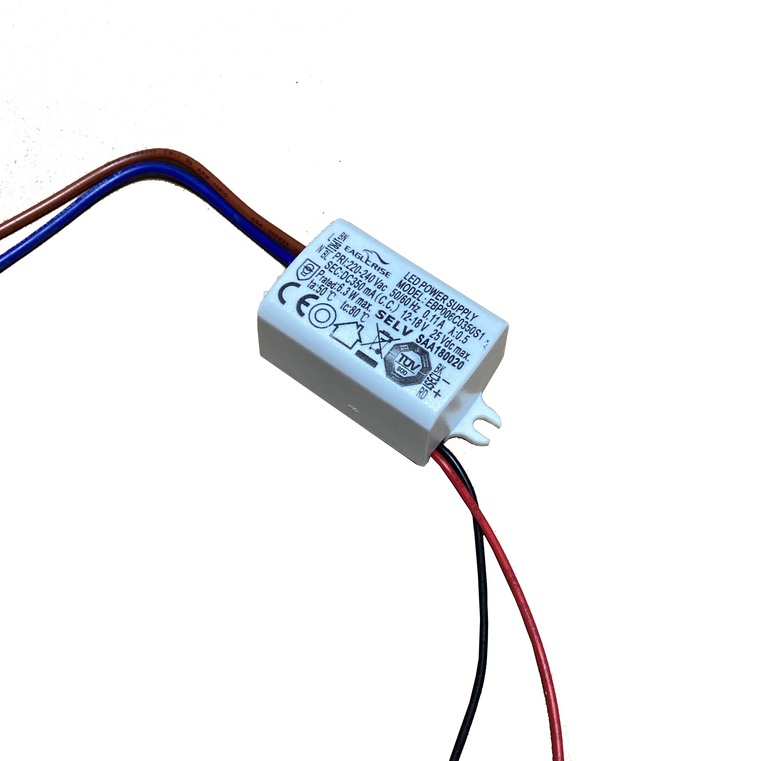 Kompaktowy sterownik LED 6W 350mA 500mA Sterowniki transformatora oświetleniowego Mini wbudowany zasilacz do chipów COB 12V-18V 6V-12V