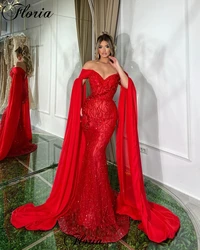 New Fashion Red Celebrity Dresses With Crystals Sweetheart Off Shoulder Elegant Evening Gowns Vestidos De Noche Haute Coutures