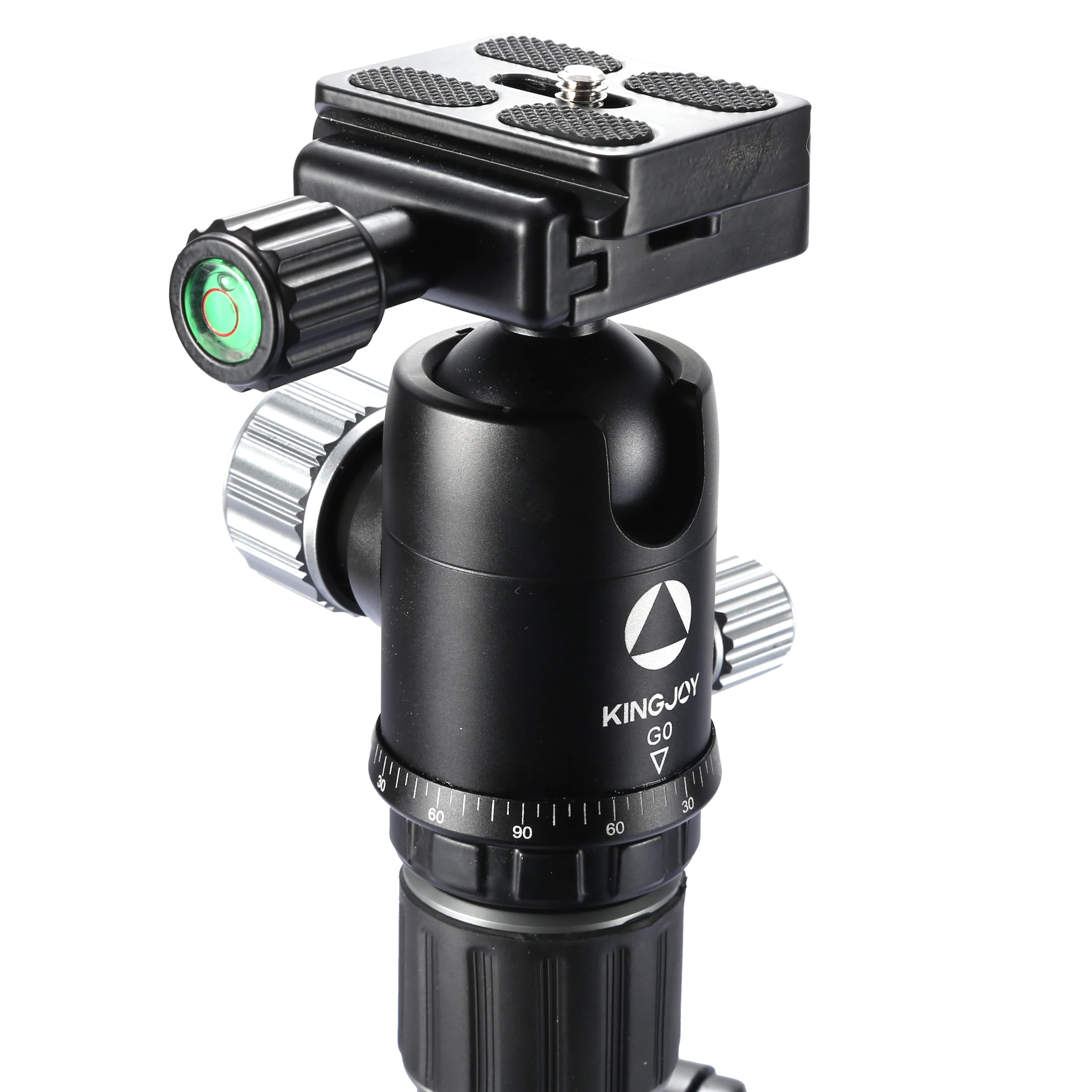 ขาตั้งกล้อง KINGJOY คาร์บอนไฟเบอร์/อะลูมิเนียม น้ำหนักเบา สูง 155 ซม. รับน้ำหนักได้สูงสุด 12 กก. หัวบอลหมุนได้ 360 องศา สำหรับกล้อง Sony/Nikon/Canon DSLR