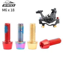 IIIPRO 6 Pcs Colour Bicycle Disc Brake Caliper Bolts M6x18mm MTB Bike Stainless Steel Fixing Screws