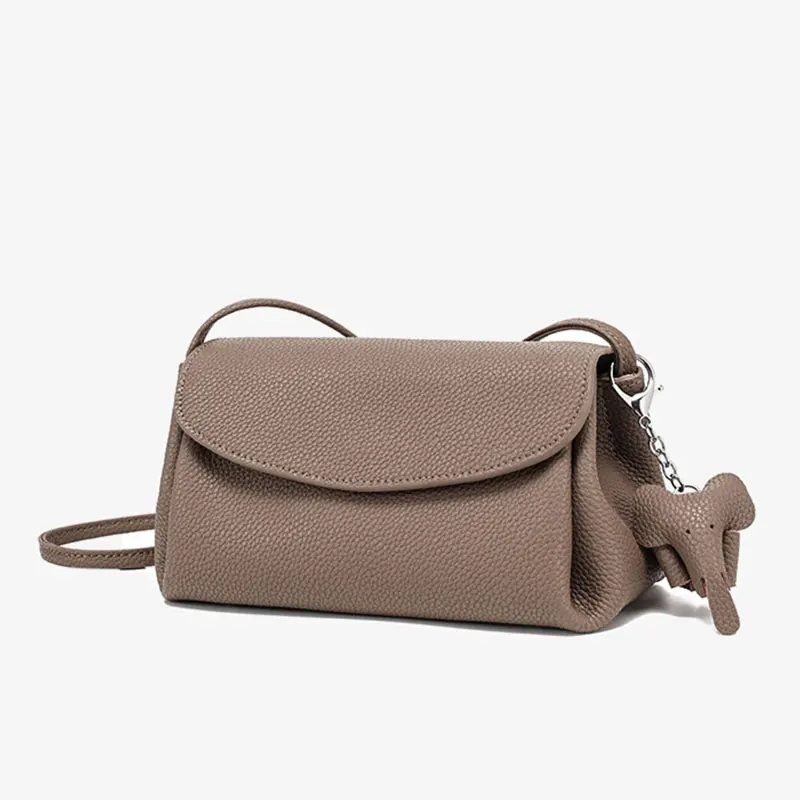 

100% Genuine Leather Shoulder Bags Luxury Small High Quality Women's Bag Fashion Little Elephant Decoration Women Crossbody Bag