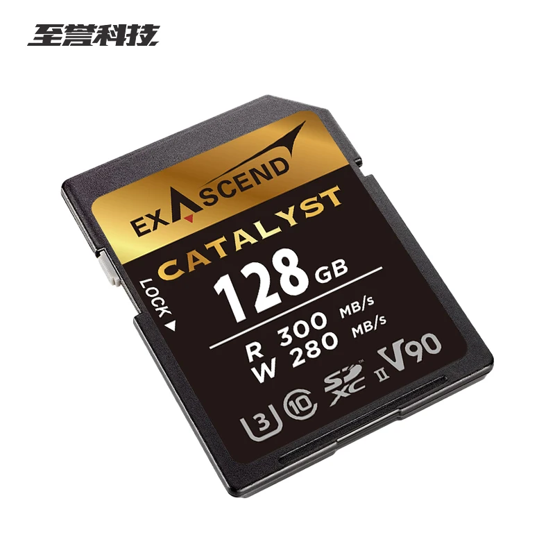 Imagem -04 - Cartão de Memória de Alta Velocidade Exascend Catalyst Cartão Sdxc Uhs-ii V90 sd 3.0 64gb 128gb Cartão sd para Câmera Profissional de até 300 mb s