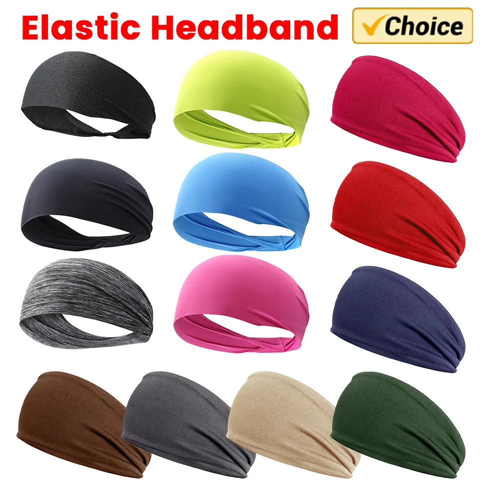 

Sweat Absorption Headdress Anti-slip Workout Headband Breathable Running Head Band for Yoga Running Biking