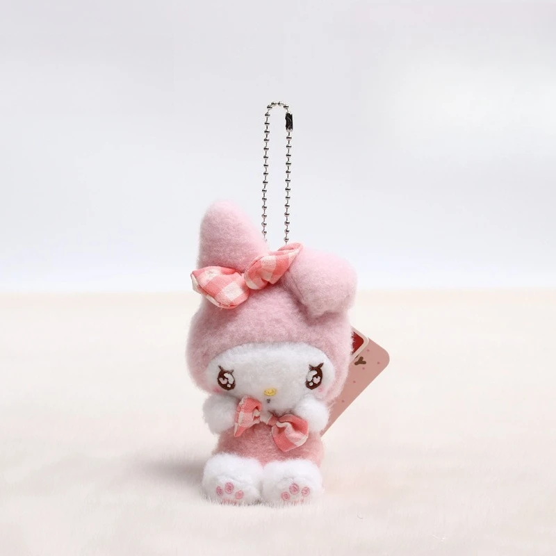 Breloczek Pluszowy Hello Kitty Kawakii, Uroczy Kreskówkowy Melody Kuromi, Ozdoba do Torby, Prezent