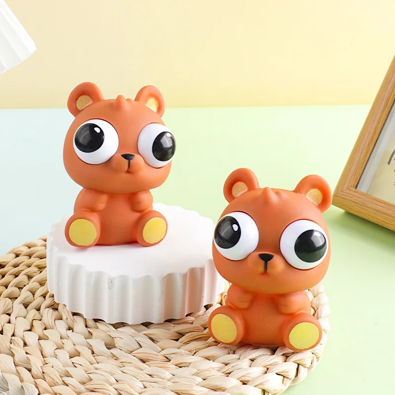 Knijp Fidget Beer Speelgoed Grappige Beer Googly Eye Barstende Schattige Dieren Antistress Decompressies Vent Speelgoed Nieuwigheid Kinderen Verjaardagscadeau