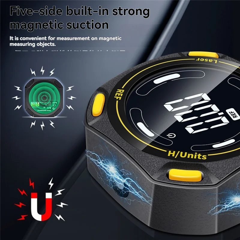 

A58Z Digital Protractor Inclinometer Level Ruler USB Chargable Inclinometer Magnetic Base Goniometer Tilt Tools B
