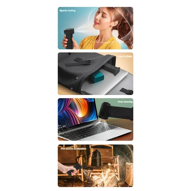 ABEZ 130000 RPM Brushless Motor USB Rechargeable Powerful Blower For Computer Keyboard Outdoors Car Home