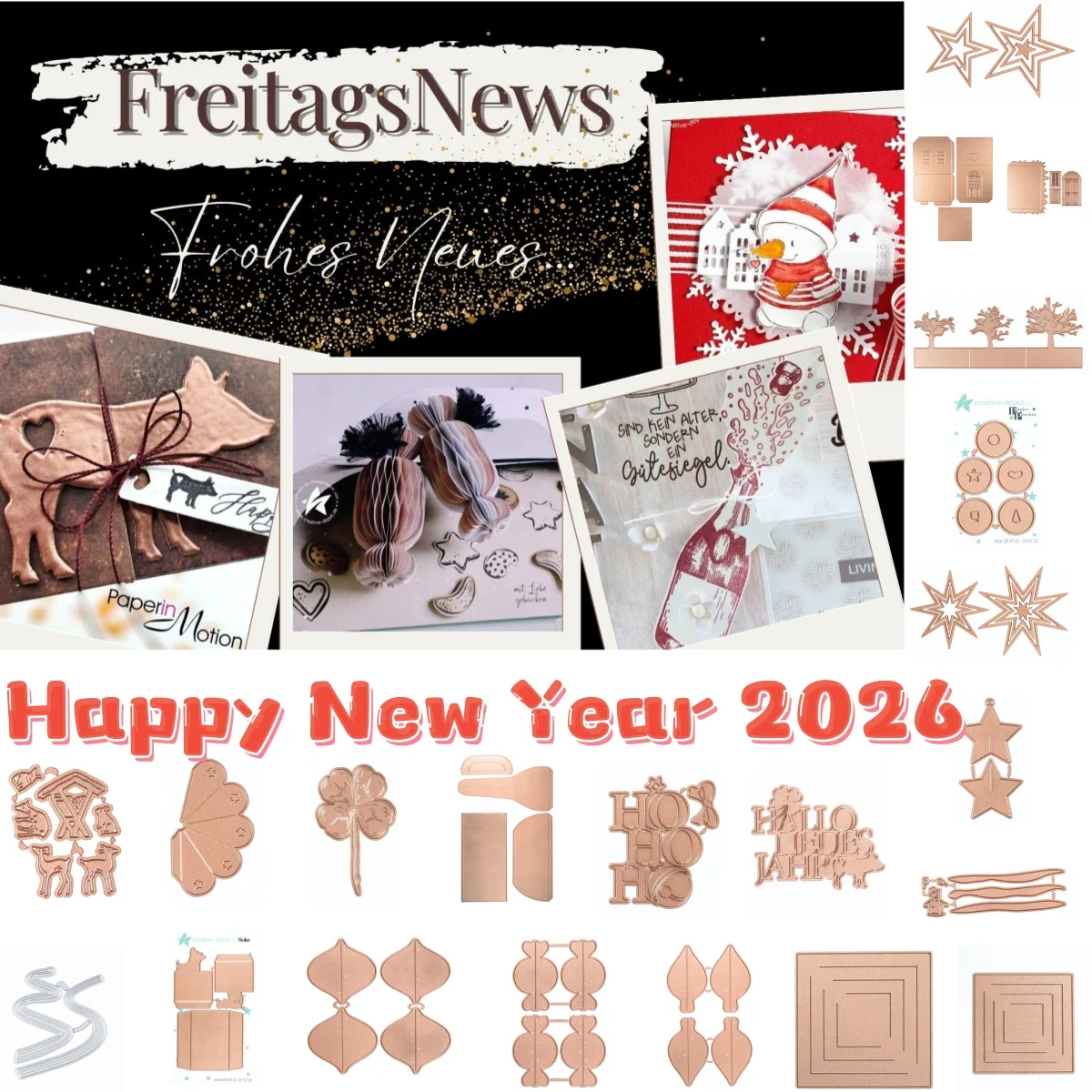 

2026 New 3D Schneeflocke Gift Box Star Metal Cutting Dies Hot Foil DIY Making Card Scrapbook Embossed Craft Template Decoration