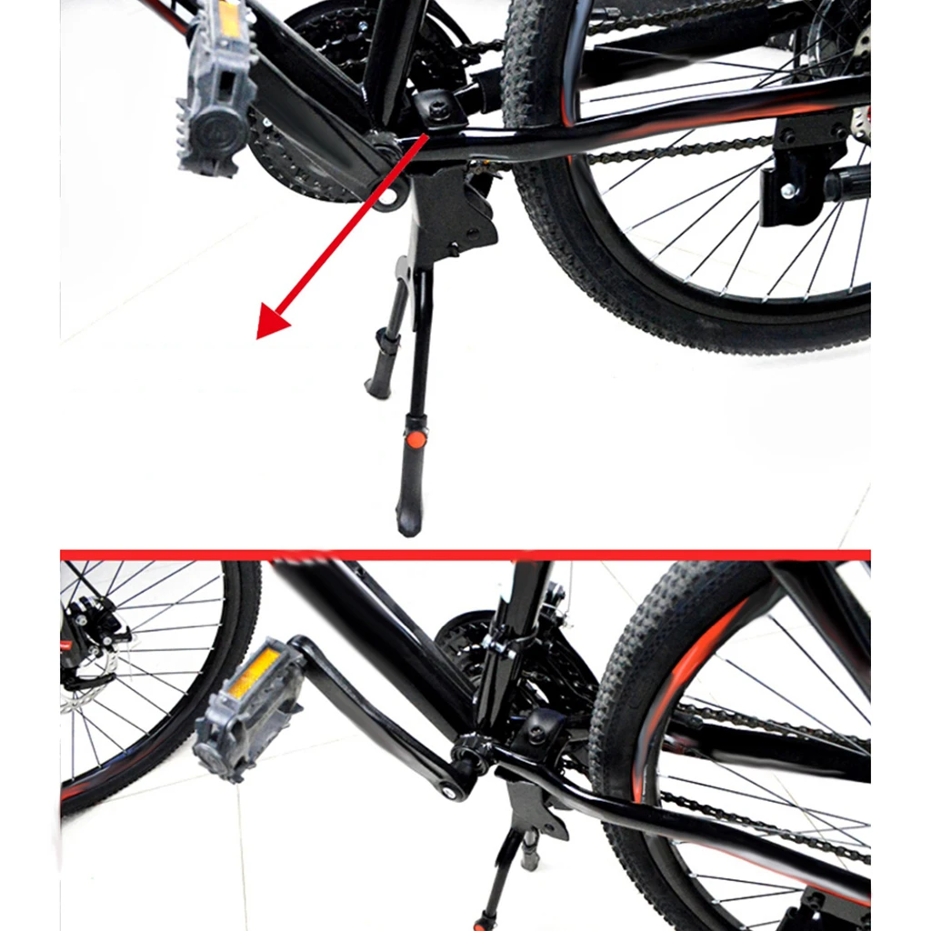 Bike Kickstand, Heavy Duty Center Mount Double Leg Adjustable Kickstand,Bicycle Double Leg Kick Stand Center Mount