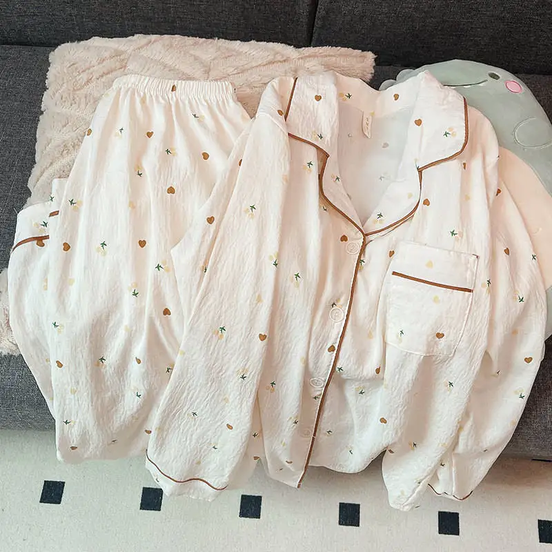 

Милые пижамные комплекты для женщин: весенние, вельветовые, в полоску, для вечернего отдыха, домашняя одежда, стройнящий фасон, с вырезом-лодочкой, рукав три четверти