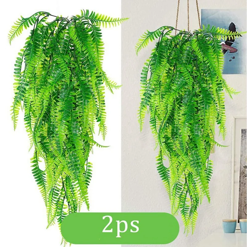 33Inch Persian Fern Leaves Vines Hanging Artificial Plant Leaf Grass Room Wedding Party Balcony Decoration