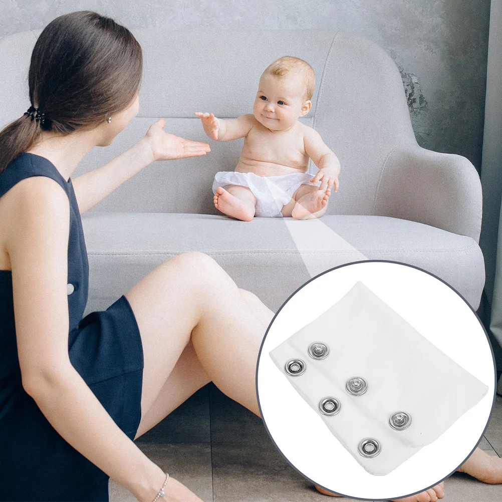 ชุดบอดี้สูทแบบต่อขยาย 5 ชิ้น ผ้าสองชั้นเนื้อนุ่ม ติดกระดุมแป๊ก ช่วยเพิ่มความสบาย อุปกรณ์เสริมสำหรับเสื้อผ้า