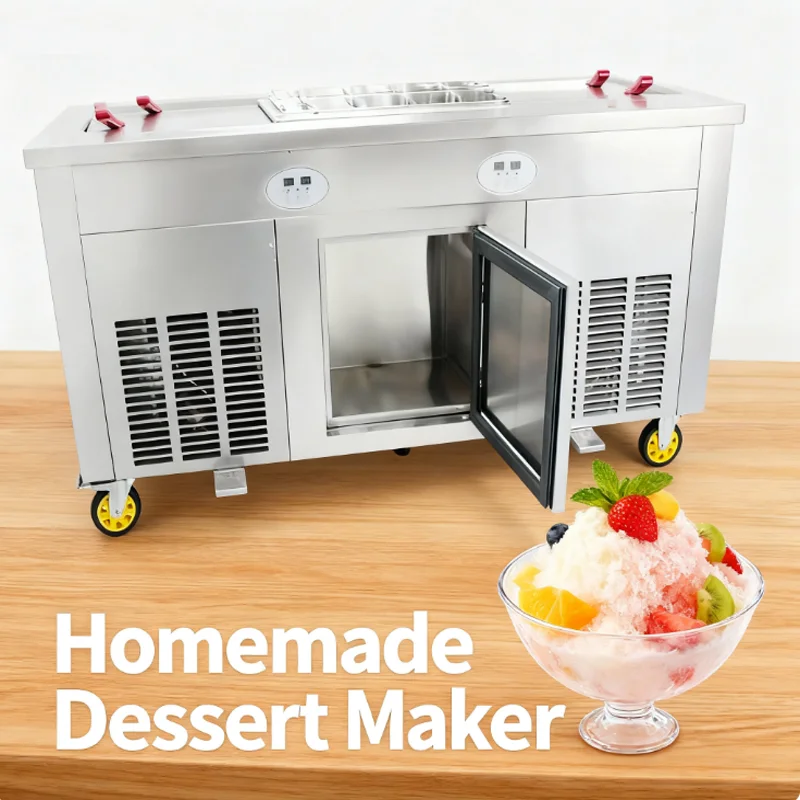 Commercial High-Quality Stainless Steel Stir Fried Yogurt Machine Commercial Deep Fried Ice Cream Roll Machine