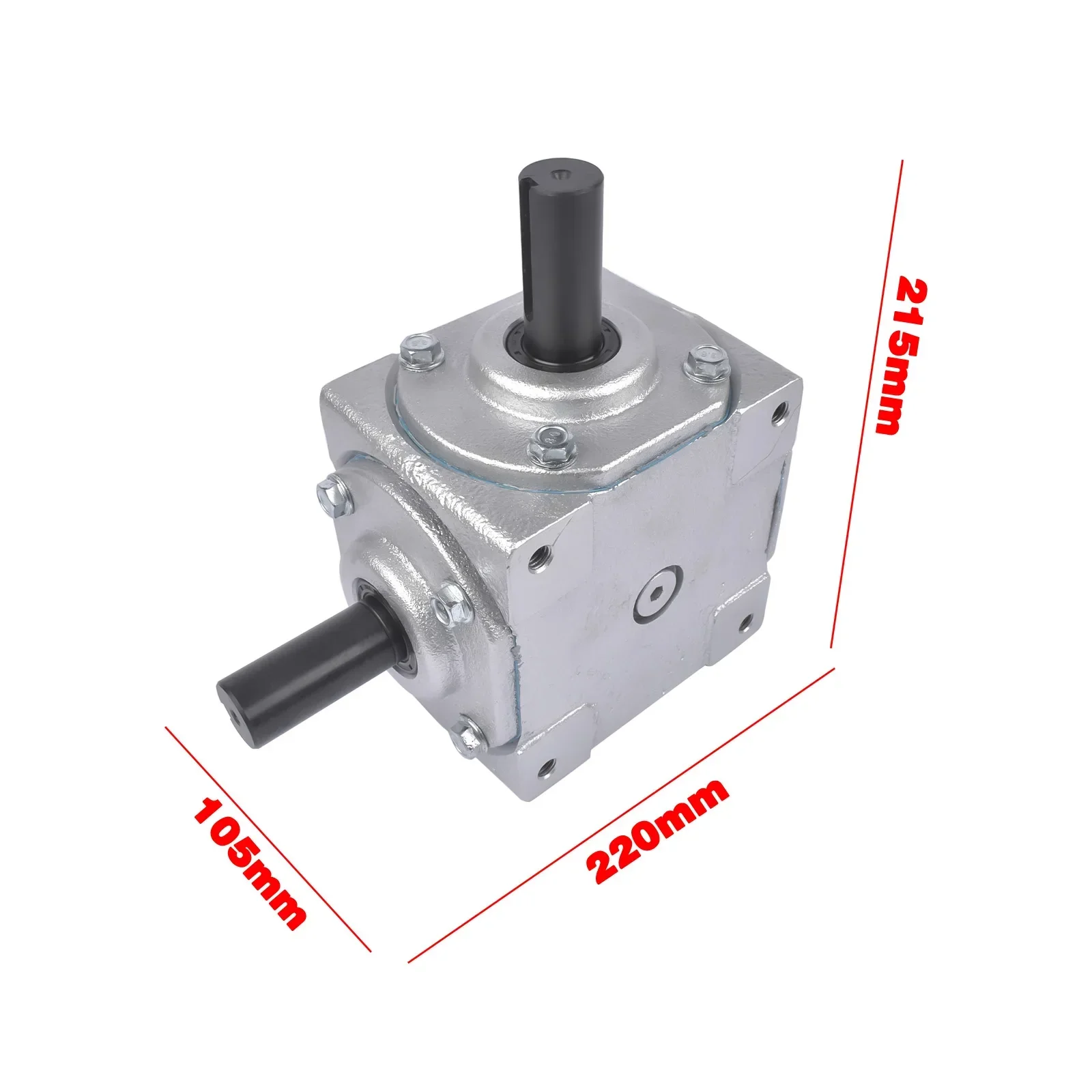 

AP03 40 HP Right Angle Bevel Gearbox w/ Crosshole & Keyed Shaft CW to CW 1:1 Ratio