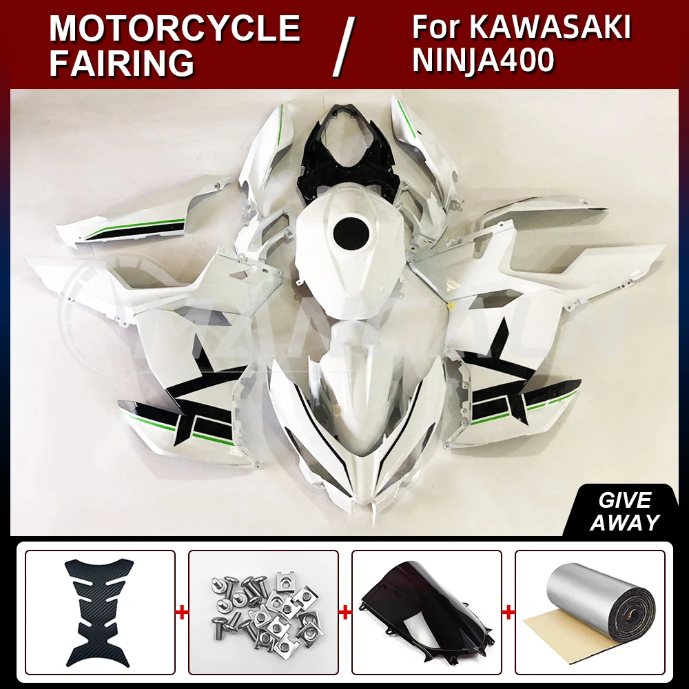 

Комплект обтекателей для мотоцикла, полный Инжекционный комплект для KAWASAKI Ninja400 2018-2021, высококачественный корпус из АБС-пластика, белый, черный, зеленый, 13 цветов