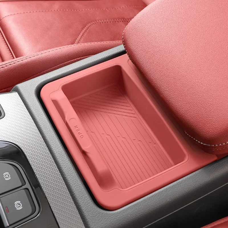 For Audi Q5L/Q5Lsportback 2018-2024  Car Central Control Storage Box Armrest Box Water Cup Cover Silicone Pad Car Accessories