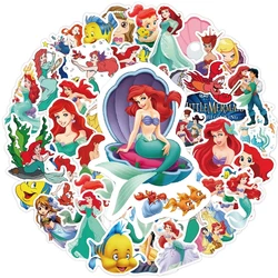 10/30/50pcs Disney The Little Mermaid Cartoon Stickers Cute Decals Water Bottle Laptop Decoration Sticker for Kids Classics Toys