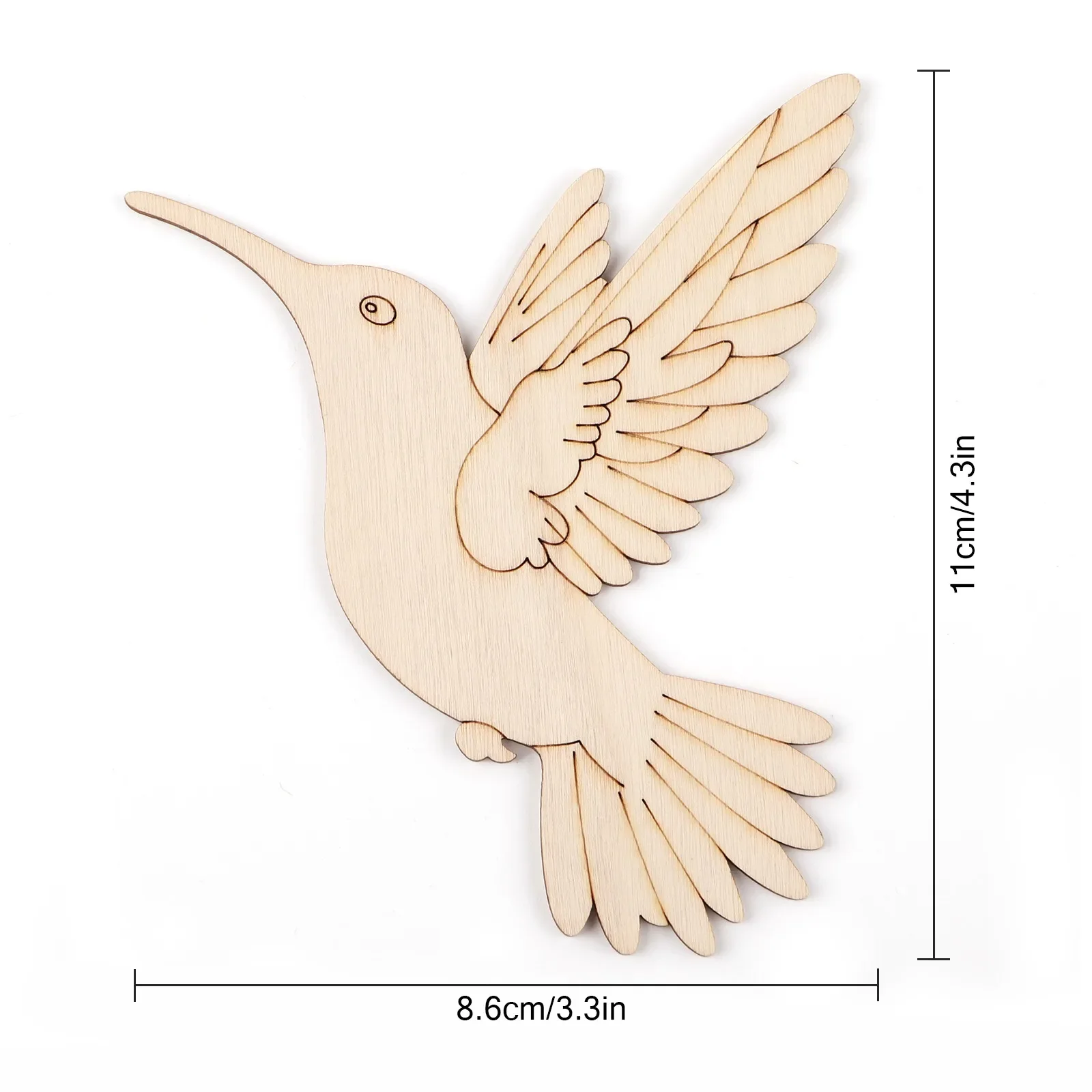 10pcs Unfinished Wood Animal Bird Cutouts,Wooden Craft Set for Wooden Hanging Ornaments,DIY Art Craft Painting Home Party Decor
