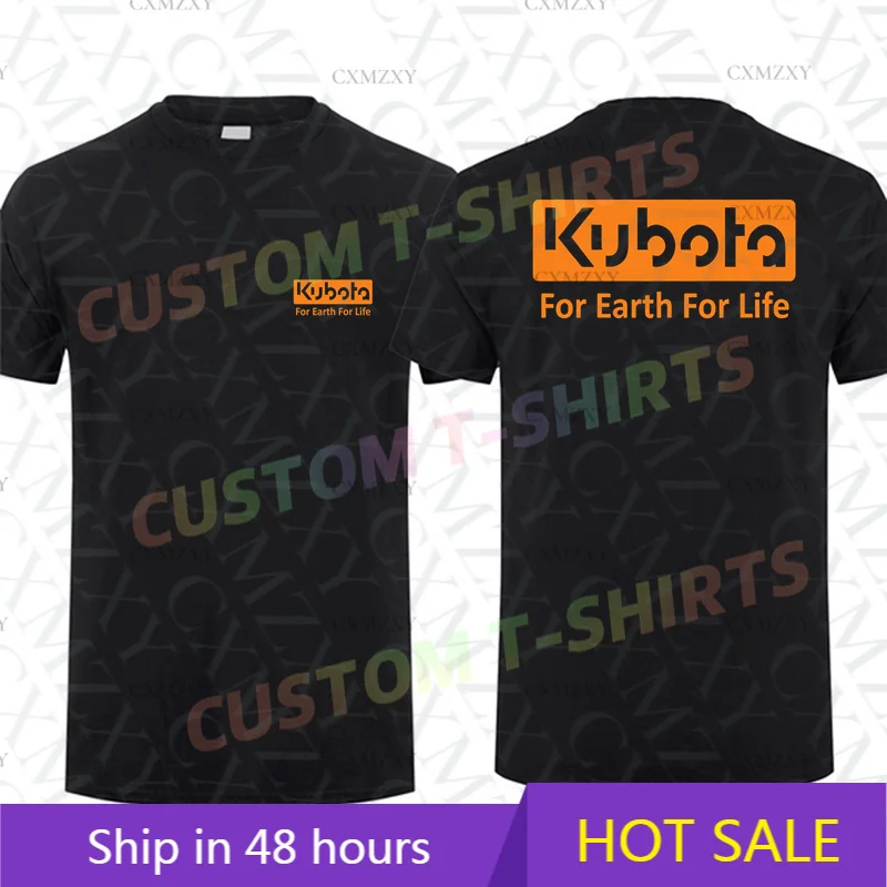 

2025 Men T Shirt Casual Kubota Tractors T-shirt Graphic Summer Short Sleeves 100% Cotton S-3XL