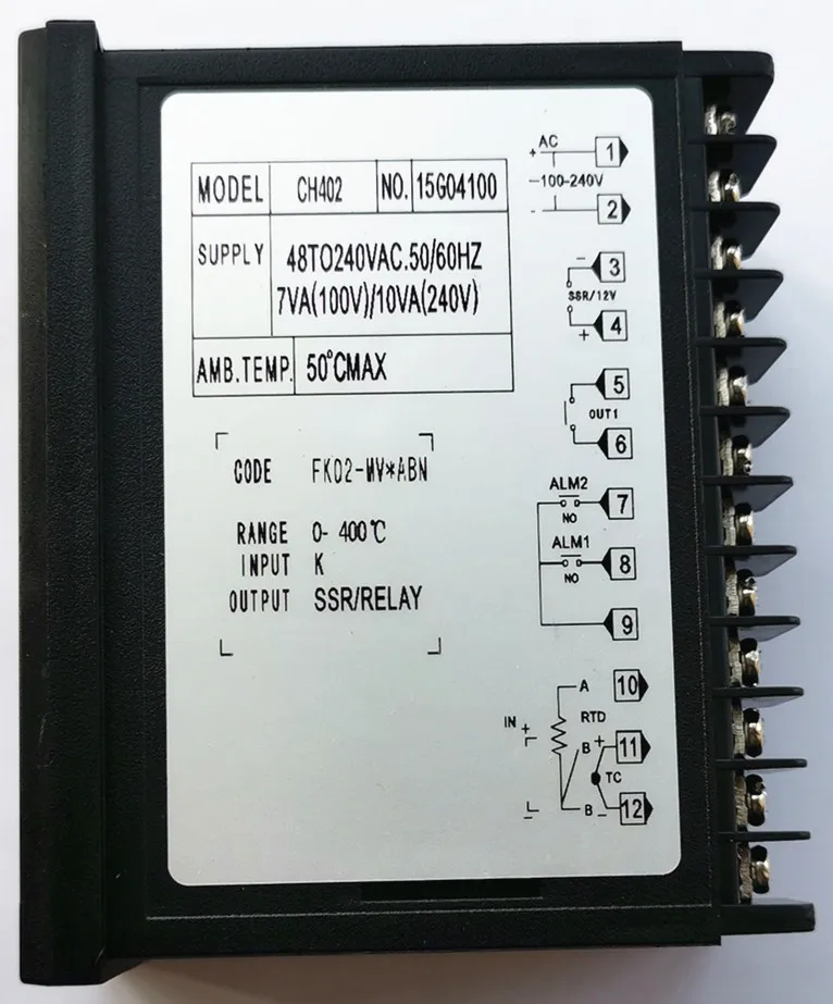 RKC CH402 CH102 CH702 short shell relay solid state dual output PID temperature controller