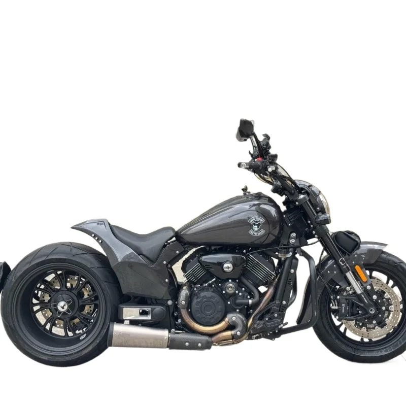 Single-swingarm wide-tire exhaust motorcycle pneumatic lift vintage locomotive