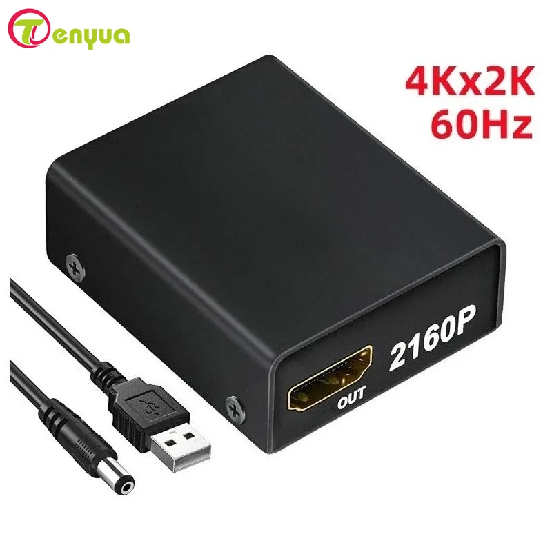 Mini 4K * 2K HD-متوافق 2.0 مكرر موسع ثلاثية الأبعاد 18Gbps مكبر صوت أحادي الداعم محول لشاشة الكمبيوتر PS4 HDTV