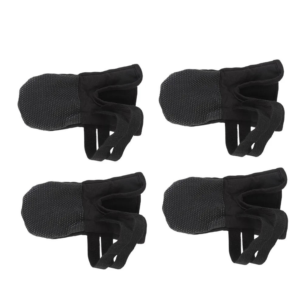 4 pares de calcetines duraderos para perro con puño alto, punta redondeada, forma de bota, antideslizantes, de poliéster y algodón, para correr al aire libre