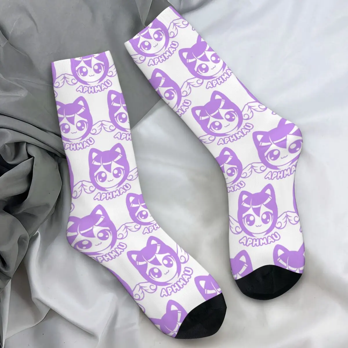 Aphmau Meow Plushies Anime Cats Socks Gothic Stocking Adults Men Breathable Running Sports Socks Autumn Printed Anti Sweat Socks