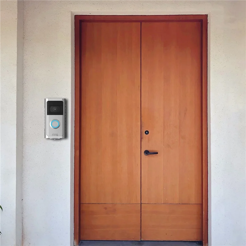 Dudukan Bel Pintu Cocok untuk Bel Pintu Video Cincin 1/2/3/3 Plus/Rilis 4/2020/2023 Perak