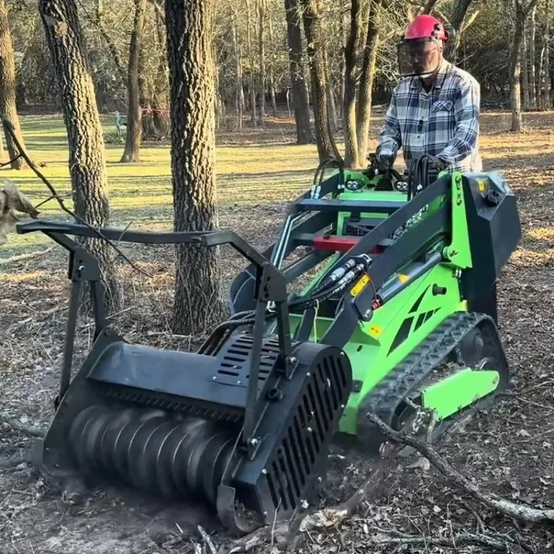 23Hp Engine Loader EPA Certified Hot Sale New Hydraulic Mini Skid Steer Loading Machine with Mulcher Attachment Loader