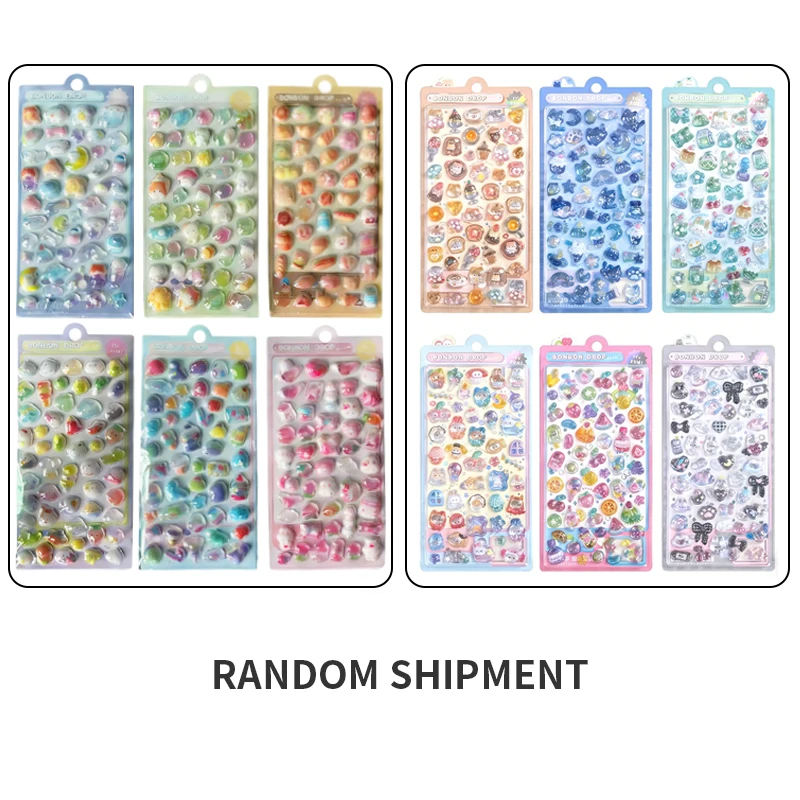 Funny Sweet Furit Ice Cream Pets Drop 3D Relief Sticker Scrapbooking Diy Diary Decor Journaling Stationery Kawaii Stickers image 5