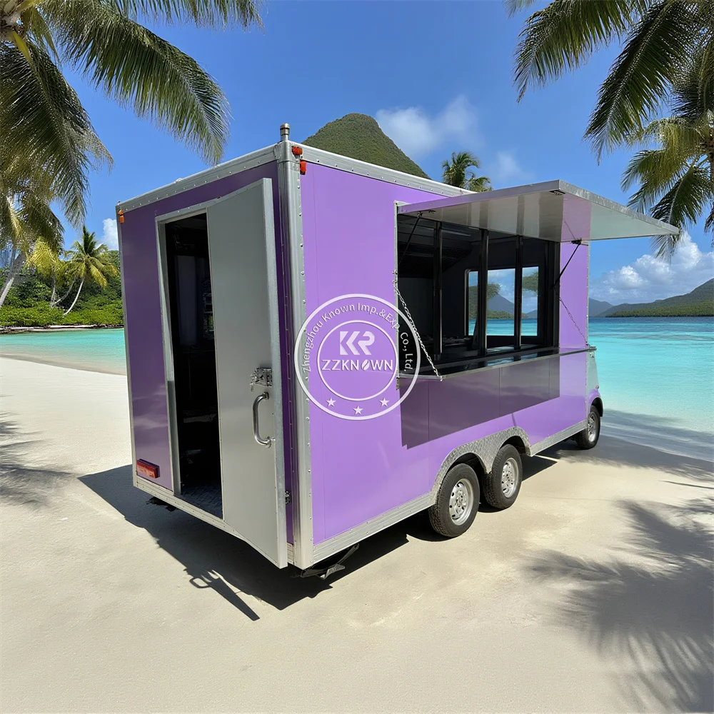 

Consession Street Food Cart Mobile Coffee Kiosk Catering Food Trailer Mobile Snack Fast Food Truck With Full Kitchen