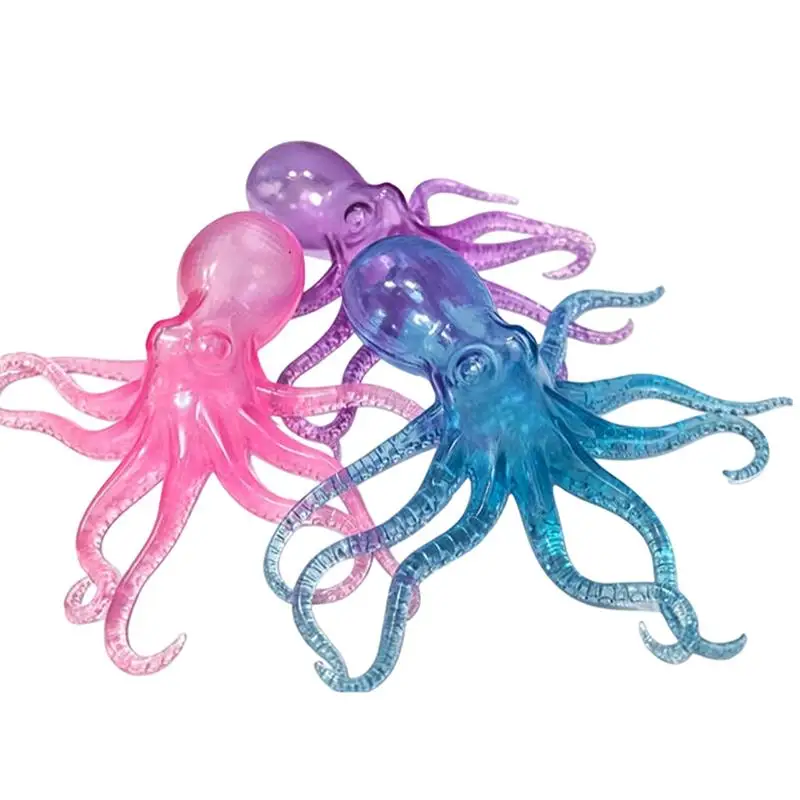 TPR Octopus Shaped Empty Ball Skins Stretchable Tear Resistant Assorted Colors for DIY Fidget Toy Party Activities
